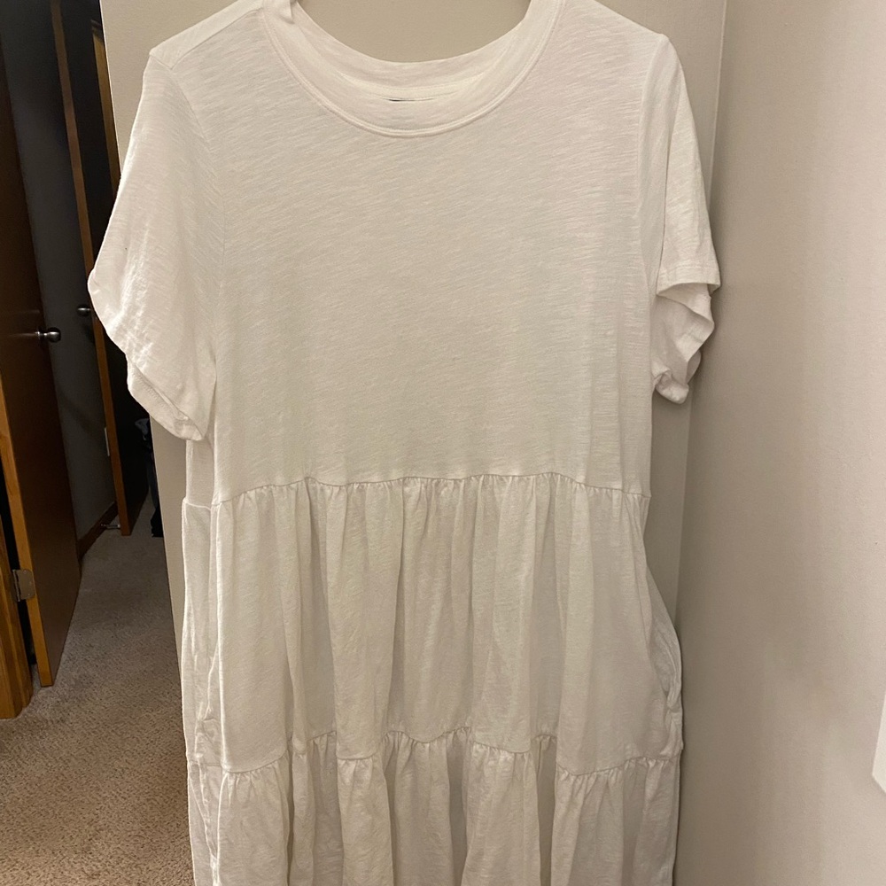 White T Shirt Dress with Pockets from Old Navy